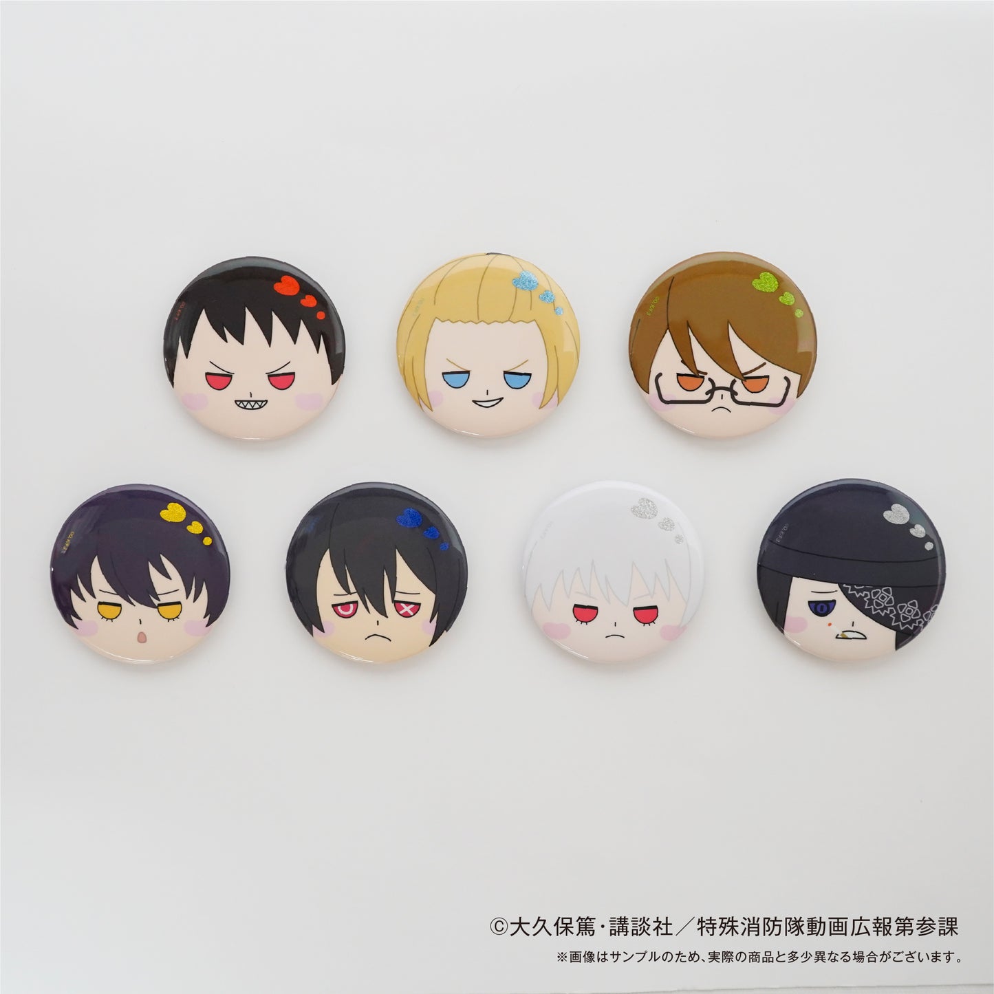 炎炎ノ消防隊　トレーディングもにゅも缶バッジ　1BOX（14パック）入り
